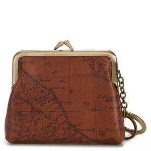 NWT Patricia Nash Leather Borse Coin Purse, Signature